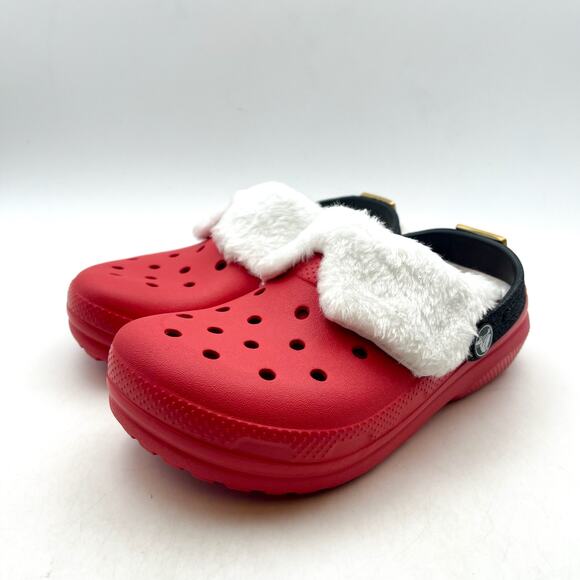 Crocs Kids Classic Lined Santa Clogs US C13 EU 30.5 Red White Lightweight NWT - Picture 5 of 13